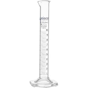 Graduated Cylinder, 1000ml - Class B Tolerance ±10.0ml - Hexagonal Base - Blue Graduations - Borosilicate 3.3 Glass - Eisco Labs in Saudi Arabia