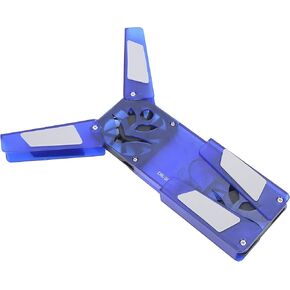 حامل تبريد للكمبيوتر المحمول SUNGOOYUE DR-2008F مع مراوح مزدوجة، تصميم محمول قابل للطي، تدفق هواء قوي لتبديد الحرارة، شكل تلسكوبي رياضي، يعمل بمنفذ USB (أزرق) in Kuwait