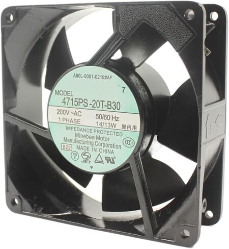 ل 4715PS-20T-B30 التيار المتناوب 200 فولت 50/60 هرتز 14/13 واط 12 سنتيمتر 12038 120x120x38 مللي متر مزدوجة الكرة تحمل مروحة التبريد in Saudi Arabia