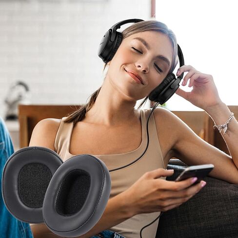 وسائد أذن بديلة لسماعات الرأس Skullcandy Crusher Wireless/Evo/ANC، Hesh 3/EVO & Venue ANC/Wireless فوق الأذن، وسائد الأذن غطاء الأذن مع جلد بروتين ناعم وإسفنج عازل للضوضاء (عنابي) in Saudi Arabia