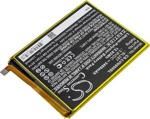 3400mAh Battery Compatible with LEN0VO K9 Note, for Part No. BL287 in Saudi Arabia