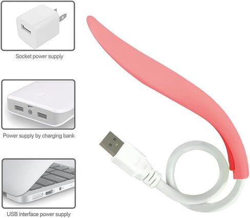 ضوء لوحة مفاتيح مرن، ضوء USB صغير محمول للكمبيوتر المحمول، مصباح USB لبنك الطاقة والكمبيوتر المحمول والكمبيوتر المحمول والقراءة (وردي) in Saudi Arabia