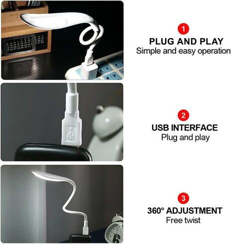 ضوء لوحة مفاتيح مرن، ضوء USB صغير محمول للكمبيوتر المحمول، مصباح USB لبنك الطاقة والكمبيوتر المحمول والكمبيوتر المحمول والقراءة (وردي) in Saudi Arabia