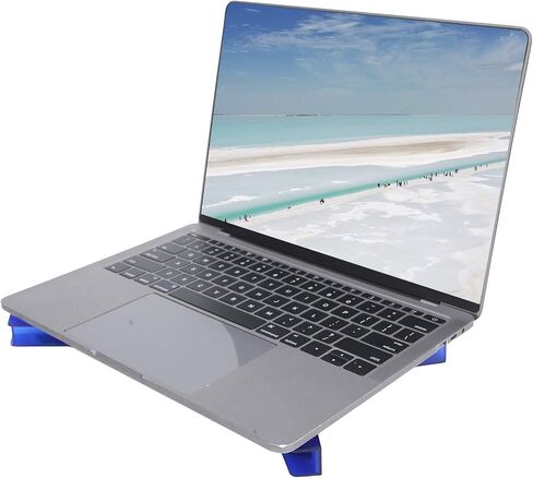 حامل تبريد للكمبيوتر المحمول SUNGOOYUE DR-2008F مع مراوح مزدوجة، تصميم محمول قابل للطي، تدفق هواء قوي لتبديد الحرارة، شكل تلسكوبي رياضي، يعمل بمنفذ USB (أزرق) in Kuwait
