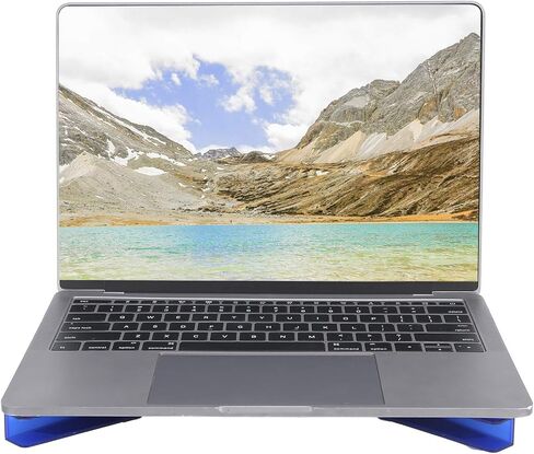 حامل تبريد للكمبيوتر المحمول SUNGOOYUE DR-2008F مع مراوح مزدوجة، تصميم محمول قابل للطي، تدفق هواء قوي لتبديد الحرارة، شكل تلسكوبي رياضي، يعمل بمنفذ USB (أزرق) in Kuwait