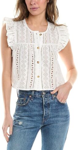 [BLANKNYC] Girls Eyelet Button Up Cropped Shirt in Saudi Arabia