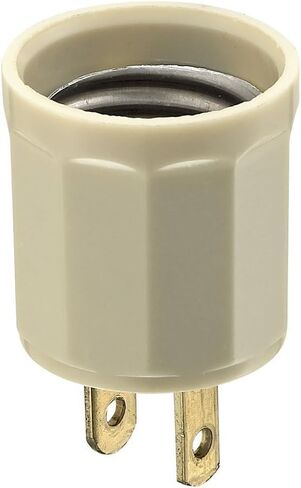 Leviton 61-W Lampholder Adapter Plug Wht, No Size, White in Saudi Arabia