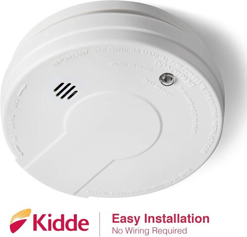 Kidde Smoke Detector, 9-Volt Battery Operated, Photoelectric Smoke Alarm, Battery Included in Saudi Arabia