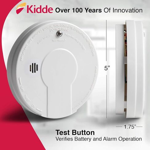 Kidde Smoke Detector, 9-Volt Battery Operated, Photoelectric Smoke Alarm, Battery Included in Saudi Arabia