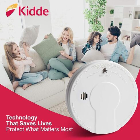 Kidde Smoke Detector, 9-Volt Battery Operated, Photoelectric Smoke Alarm, Battery Included in Saudi Arabia