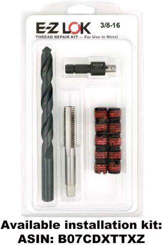 E-Z LOK - 335-6 E-Z Lok Externally Threaded Insert, C12L14 Carbon Steel, Meets AISI 12L14, 3/8"-16 Internal Threads, 5/8"-11 External Threads, 0.656" Length, Made in US (Pack of 5) in Kuwait