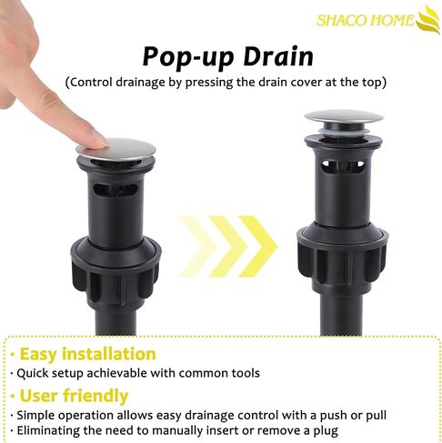 SHACO Brushed Nickel Bathroom Faucet, 4 Inch Centerset RV Camper Bathroom Faucet, 2 Handle 360° Swivel Spout Lavatory Basin Bath Vanity Bathroom Faucets for Sink 3 Hole or 2 Hole in Saudi Arabia