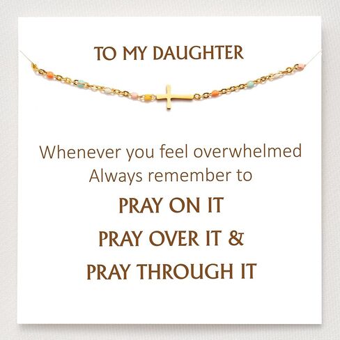 STORYJEWELLERY Daughter Bracelets, To My Daughter Gifts, Daughter Birthday Gift, Gifts for Daughter from Mom and Dad in Kuwait