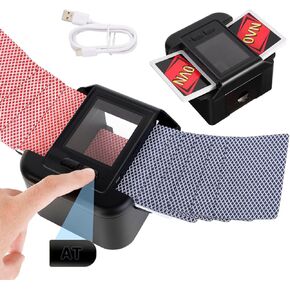 Automatic Card shuffler, 1-2 Deck Quiet & 2000 mAH USB-C Rechargeable Electronic Card shuffler, One-Press AUTO/Manual Card shuffler for UNO Poker Blackjack Skip-Bo Phase 10 in Kuwait