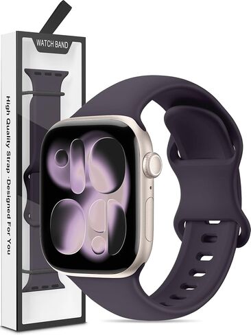 سوار سيليكون رياضي متوافق مع أساور ساعة Apple 40 مم 38 مم 41 مم 42 مم 44 مم 45 مم 46 مم 49 مم للنساء والرجال، حزام معصم ناعم مقاوم للماء لسلسلة iWatch 11 10 9 8 7 6 5 4 3 2 1 SE Ultra 2 3، للأماكن الخارجية in Kuwait