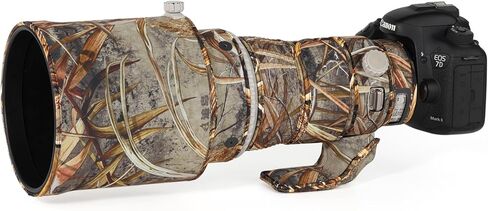 CHASING BIRDS Lens Camouflage Waterproof Coat for Canon EF 400mm F4 DO is II USM Rainproof Lens Protective Cover Version IV (Brown Grid, with Extender EF 1.4X III) in Saudi Arabia