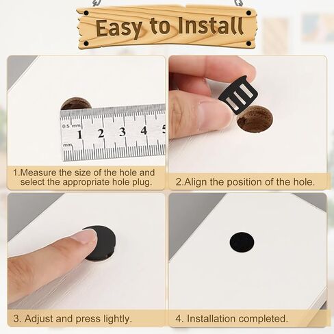 MroMax Plastic Hole Plugs 7 Sizes White Hole Plugs 3/16", 1/4", 5/16", 3/8", 1/2", 3/4", 1" Screw Hole Plugs Screw Covers Snap in Locking Plugs Assorted for Kitchen Cabinet Furniture Cupboard (210Pcs) in Saudi Arabia