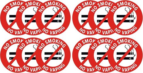 No Smoking No Vaping Sign Sticker, 15 Pcs No Smoke Labels for House,Home & Business. in Kuwait