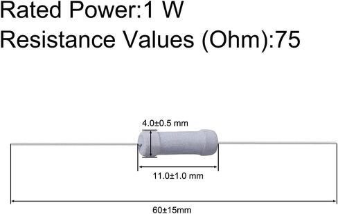 uxcell 50Pcs 1.5K Ohm Resistor, 1W 5% Tolerance Metal Oxide Film Resistors, Axial Lead, Flame Proof for DIY Electronic Projects and Experiments in Kuwait