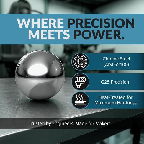 (100 Pieces) PGN - 6mm (0.236") Precision Chrome Steel Bearing Balls G25 in Saudi Arabia
