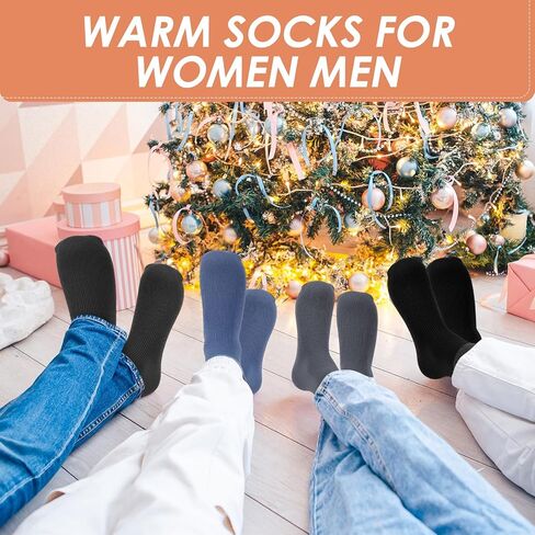 Xuhal 150 Pairs Winter Warm Thermal Socks Bulk Crew Boot Socks Thick Heated Socks for Women Men Cold Weather Hiking in Saudi Arabia