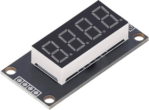 4 Sets Digital Tube Display Module with Pin Header, LED 4 Digit 7 Segment 0.36in TM1637 Drive Chip Digital Tube Display Module(Green MRA110E) in Kuwait