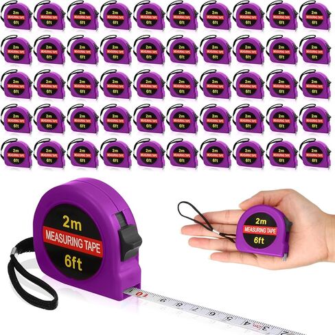 Copkim 50 Pcs Small Tape Measure Bulk Mini Measuring Tape Retractable 6 Ft 2M Metric Tape Measure and Inch, Portable Easy to Read Measurement Tape for Party Favors Practical Gifts Daily Use, Green in Saudi Arabia