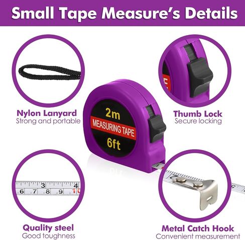 Copkim 50 Pcs Small Tape Measure Bulk Mini Measuring Tape Retractable 6 Ft 2M Metric Tape Measure and Inch, Portable Easy to Read Measurement Tape for Party Favors Practical Gifts Daily Use, Green in Saudi Arabia