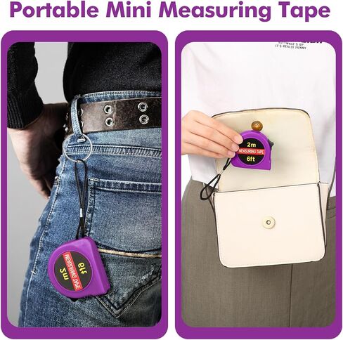 Copkim 50 Pcs Small Tape Measure Bulk Mini Measuring Tape Retractable 6 Ft 2M Metric Tape Measure and Inch, Portable Easy to Read Measurement Tape for Party Favors Practical Gifts Daily Use, Green in Saudi Arabia