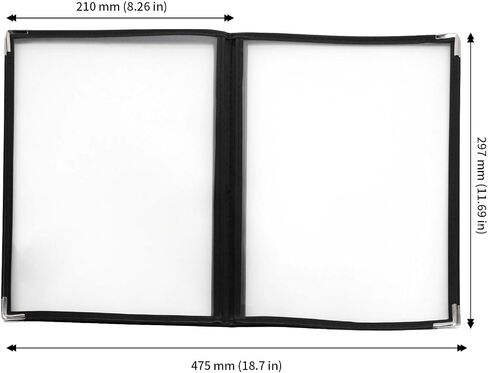 JAPCHET 30 PCS 8.5 x 11 Inch Menu Covers, Single Page Double Stitched Menu Sleeves 2 View Menu Holder for Restaurant, Cafe, Diner, Bar, Burgundy in Saudi Arabia