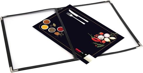 JAPCHET 30 PCS 8.5 x 11 Inch Menu Covers, Single Page Double Stitched Menu Sleeves 2 View Menu Holder for Restaurant, Cafe, Diner, Bar, Burgundy in Saudi Arabia