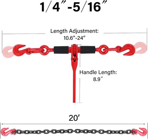 Binder سلسلة G80 G80 3/8 ''-1/2 '' مع سلسلة 3/8 بوصة × 10ft ، 1 حزمة chian و binder مجموعة ، رابط الحمل ratchet 3/8 إلى 1/2 مع خطاف G80 الاستيلاء in Saudi Arabia