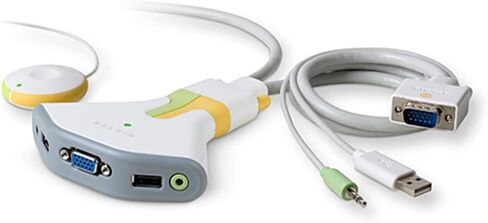 Belkin BLKF1DG102UTT Flip USB with Audio KVM Switch (Renewed) in Kuwait
