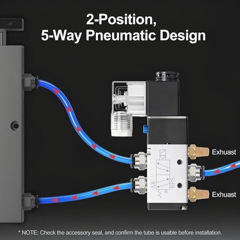 باومين صمام الملف اللولبي الهوائي 4V210-08 تيار مستمر 12 فولت براس واحد 2 وضع 5 اتجاهات 6 مع قاعدة in Kuwait