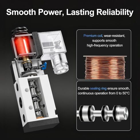 باومين صمام الملف اللولبي الهوائي 4V210-08 تيار مستمر 12 فولت براس واحد 2 وضع 5 اتجاهات 6 مع قاعدة in Kuwait