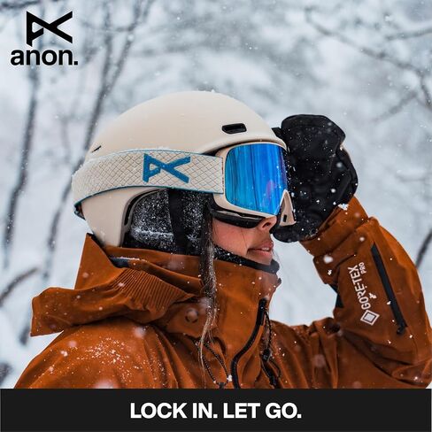 Anon Sync Goggles + Bonus Lens + MFI Face Mask, Frame: Oat, Lens: Perceive Variable Blue in Saudi Arabia