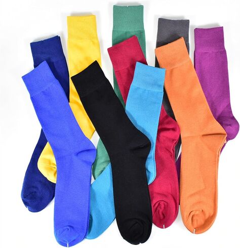 FLGYTH Men's Dress Socks Colorful Patterned Crew Cotton Novelty Funny Socks for Men Pack in Saudi Arabia