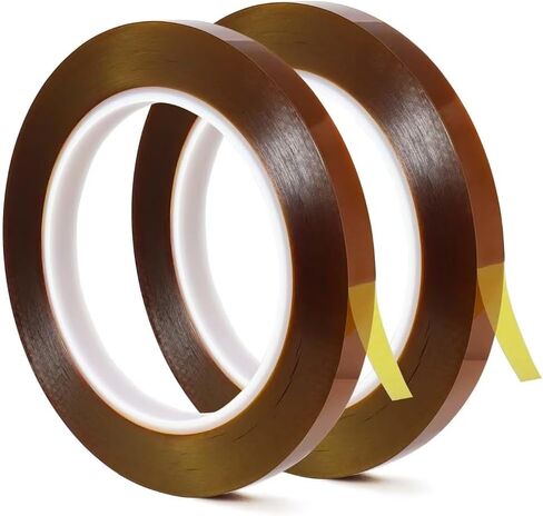 RAMWAY Heat Resistant Tape, 15mm x 300ft, 2 Rolls, Brown Sublimation Transfer Adhesive for Electronics Soldering Circuit Board Protection, Parts for Scinece Technology, Lithiium Battery DIY in Saudi Arabia
