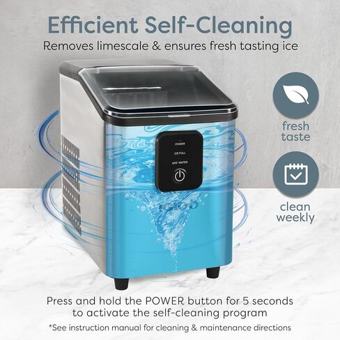 Igloo ICEB26HNSS Automatic Self-Cleaning Portable Electric Countertop Ice Maker Machine With Handle, 26 Pounds in 24 Hours, 9 Ice Cubes Ready in 7 minutes, With Ice Scoop and Basket, Stainless in Kuwait