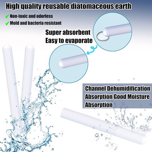 8Pcs Diatom Drying Rod Stick for Toys，Reusable,Toy Drying Stick,Gifts Deodorizing, Desiccant Absorbent Stick Moisture Absorbent Stick Moisture for Closet, Shoe Cabinet,Quick Drying Moisture Absorber in Saudi Arabia