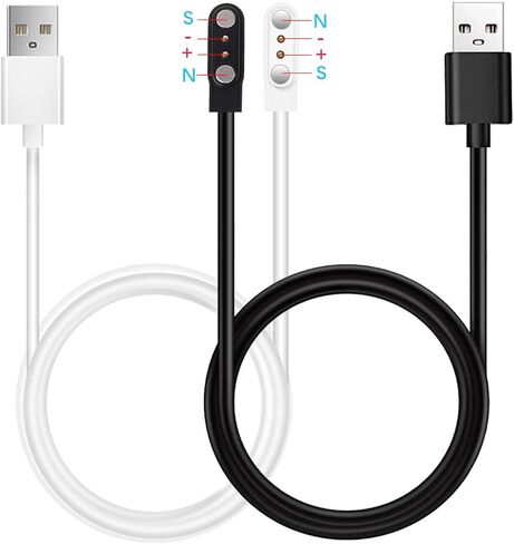 Fit Cloud Pro Smart Watch Charger, 2-Pack [Model A +Model B,Only One Fit] Magnetic Charging Cable for Smart Watches with The FitCloud Pro app(Charging Port spacing 2.8mm) in Saudi Arabia