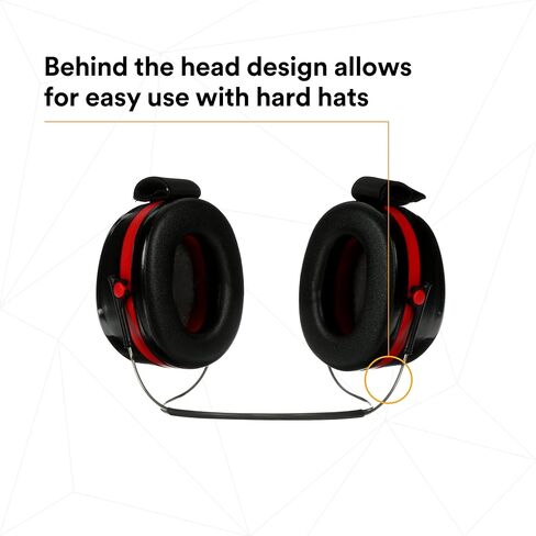 3M H10A Peltor Optime 105 Over the Head Earmuff, Ear Protectors, Hearing Protection, NRR 30 dB,Black, Red in Kuwait