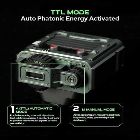فلاش كاميرا VILTROX Spark Z3 TTL، 650 ومضة كاملة الطاقة 26 وات/ثانية، 1 ثانية إعادة تدوير Speedlite مع 7 مستويات فلاش لكاميرات Fuji Nikon (أخضر، Z3-F) in Kuwait
