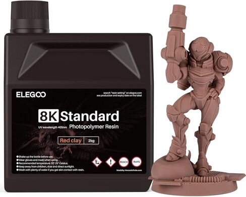 ELEGOO Standard LCD 3D Printer Resin, Fast UV-Curing 3D 405nm UV Resin Photopolymer Resin for High Precision Rapid LCD 3D Printing Black 1000G in Kuwait