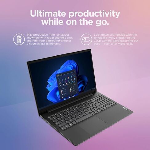 كمبيوتر محمول Lenovo V15 Business Premium، شاشة FHD مقاس 15.6 بوصة، مكتب MS مدى الحياة، معالج AMD Ryzen 7 7730U ثماني النواة، ذاكرة وصول عشوائي 40 جيجابايت، تخزين 2.5 تيرابايت (2 تيرابايت SSD + 500 جيجابايت تحويلة)، Wi-Fi 6، RJ-45 NumPad، MarxsolAccessory in Kuwait
