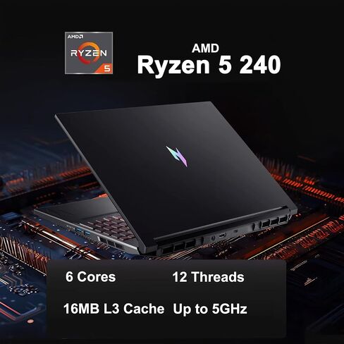 كمبيوتر محمول للألعاب acer Nitro V 16 AI مقاس 16 بوصة WUXGA IPS 180 هرتز AMD Zen4 6-core Ryzen 5 240 32 جيجابايت ذاكرة الوصول العشوائي 1 تيرابايت SSD GeForce RTX 5050 (ما يصل إلى 421 سطح AI) بإضاءة خلفية Win11 مع محور ICP in Saudi Arabia
