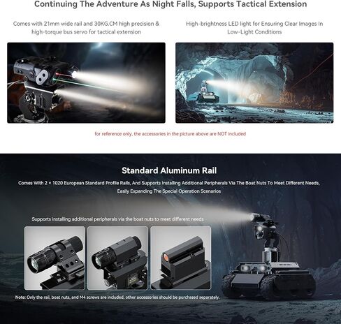 Waveshare Open-Source Off-Road Tracked AI Robot, Compatible with Raspberry Pi 5, Dual Controllers, Computer Vision, PI5-4GB NOT Included in Saudi Arabia
