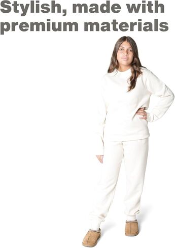 EVERYDAY KIDS Girls’ Fleece Crewneck Sweatshirt; Girl’s Long Sleeve Pullover Shirt - Soft and Breathable Cotton/Poly Blend in Saudi Arabia