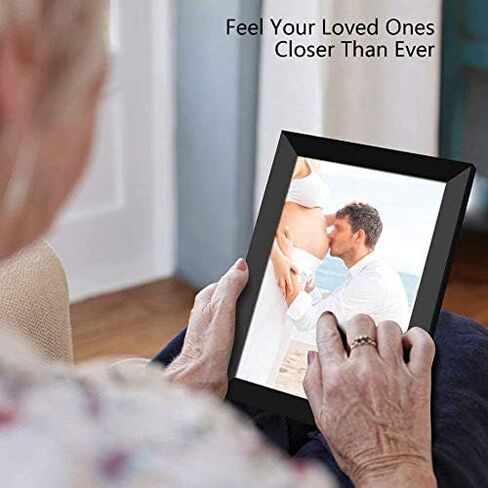 8-inch WiFi Digital Photo Frame - Black, 1280x800 IPS HD Touchscreen, 16GB Storage in Saudi Arabia
