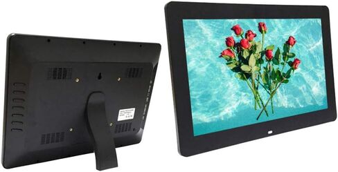 إطار صور رقمي 14 بوصة - شاشة IPS عالية الدقة 1280x800، مشغل موسيقى/فيديو، يدعم بطاقة USB/SD، دوران تلقائي - أسود in Saudi Arabia